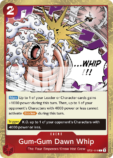 EX Gear 5 ST21-016 Gum-Gum Dawn Whip (Foil)