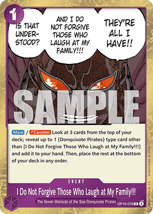 Royal Blood OP10-078 I Do Not Forgive Those Who Laugh at My Family!!! (Foil)