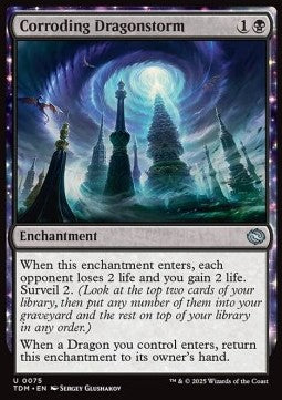 Tarkir Dragonstorm 0075 Corroding Dragonstorm (Foil)