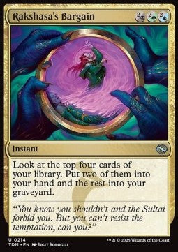 Tarkir Dragonstorm 0214 Rakshasa's Bargain