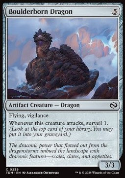 Tarkir Dragonstorm 0239 Boulderborn Dragon (Foil)