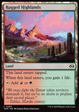 Tarkir Dragonstorm 0265 Rugged Highlands