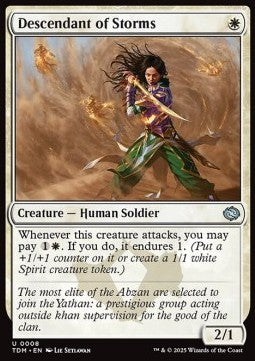 Tarkir Dragonstorm 0008 Descendant of Storms