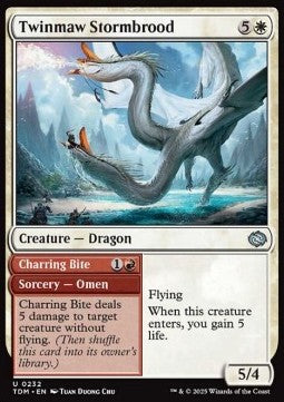 Tarkir Dragonstorm 0252 Twinmaw Stormbrood//Charring Bite