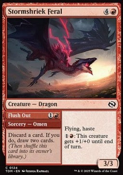 Tarkir Dragonstorm 0124 Stormshriek Feral//Flush Out