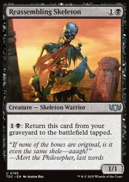 Tarkir Dragonstorm Commander 0195 Reassembling Skeleton