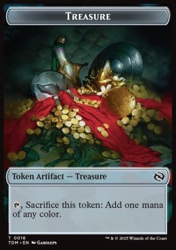 Zombie Druid 0010 - Treasure 0016 Tarkir Dragonstorm Token
