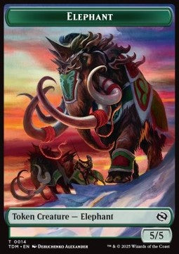 Elephant 0014 - Treasure 0016 Tarkir Dragonstorm Token