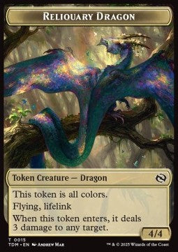 Reliquary Dragon 0015 - Dragon 0011 Tarkir Dragonstorm Token