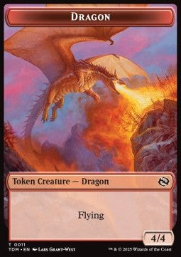 Reliquary Dragon 0015 - Dragon 0011 Tarkir Dragonstorm Token