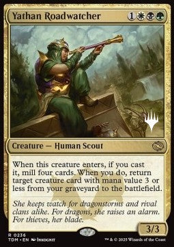 Tarkir Dragonstorm 0236 Yathan Roadwatcher (Silver Stamped)