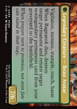 Final Fantasy 0099 Fang, Fearless I'Cie//Ragnarok, Devine Deliverance