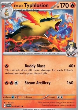 Destined Rivals 034/182 Ethan's Typhlosion