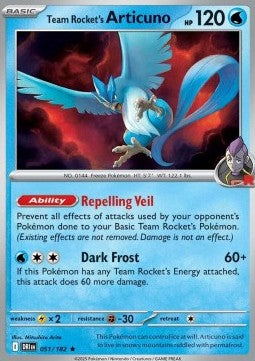 Destined Rivals 051/182 Team Rocket's Articuno (Holo)