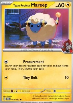 Destined Rivals 072/182 Team Rocket's Mareep