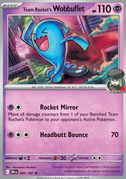 Destined Rivals 082/182 Team Rocket's Wobuffet (Holo)
