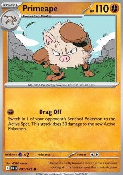 Destined Rivals 091/182 Primeape (Reverse Holo)
