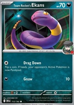 Destined Rivals 112/182 Team Rocket's Ekans