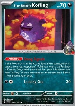 Destined Rivals 125/182 Team Rocket's Koffing