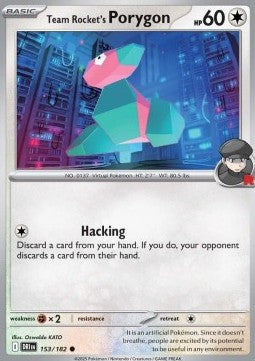 Destined Rivals 153/182 Team Rocket's Porygon