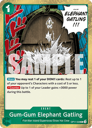 A Fist of Divine Speed OP11-038 Gum-Gum Elephant Gatling (Foil)
