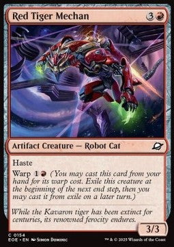 Edge of Eternities 0154 Red Tiger Mechan (Foil)