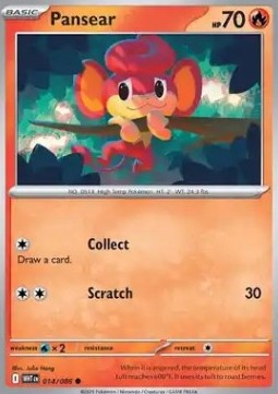 White Flare 014/086 Pansear (Reverse Holo)
