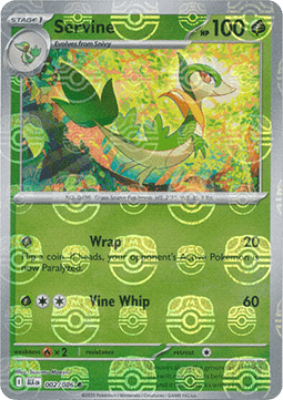 Black Bolt 002/086 Servine (Reverse Holo Masterball)