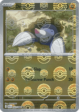 Black Bolt 045/086 Drilbur (Reverse Holo Pokeball)