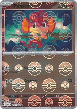 White Flare 014/086 Pansear (Reverse Holo Pokeball)