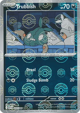 White Flare 059/086 Trubbish (Reverse Holo Pokeball)