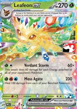 Prismatic Evolutions 006/131 Leafeon ex (Play Prize Series Seven)