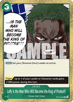Legacy of the Master OP12-039 Luffy is the Man Who Will Become the King of Pirates!!! (Foil)