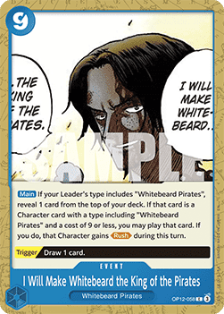Legacy of the Master OP12-058 I Will Make Whitebeard the King of the Pirates