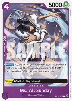 Legacy of the Master OP12-075 Ms. All Sunday