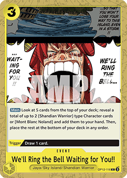 Legacy of the Master OP12-116 We'll Ring the Bell Waiting for You!!