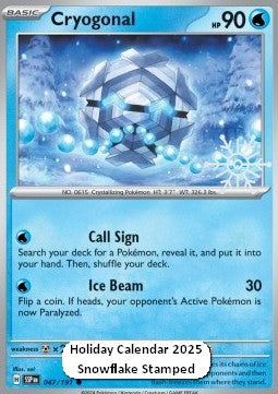 Surging Sparks 047/191 Cryogonal (Holiday Calendar Holo)