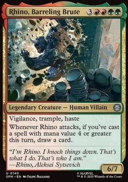 Marvel's Spider-man 0140 Rhino, Barreling Brute (Foil)