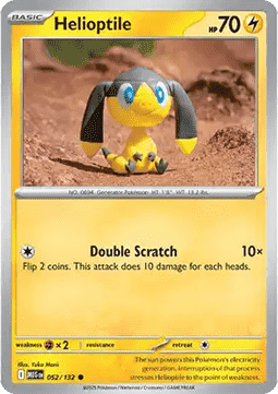 Mega Evolution 052/132 Helioptile (Reverse Holo)