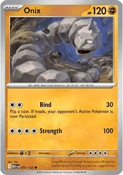 Mega Evolution 070/132 Onix (Reverse Holo)