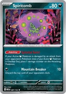 Mega Evolution 087/132 Spiritomb (Reverse Holo)