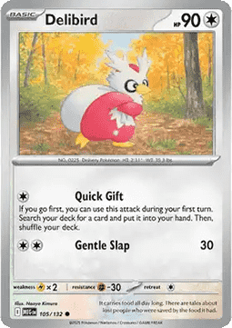 Mega Evolution 105/132 Delibird (Reverse Holo)