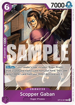 Carrying on his Will OP13-067 Scopper Gaban (Foil)