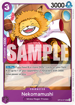 Carrying on his Will OP13-071 Nekomamushi