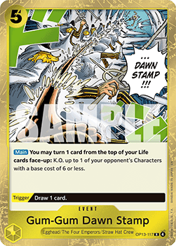 Carrying on his Will OP13-117 Gum-Gum Dawn Stamp (Foil)