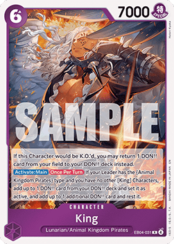 The Azure Sea's Seven EB04-031 King (Foil)