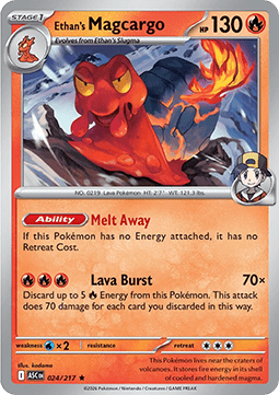 Ascended Heroes 024/217 Ethan's Magcargo (Holo)