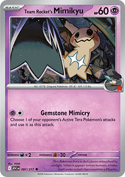Ascended Heroes 097/217 Team Rocket's Mimikyu
