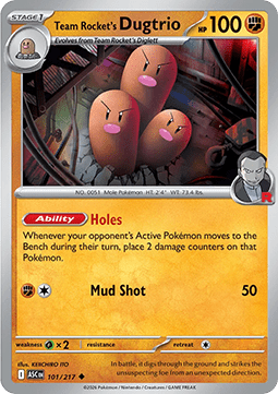 Ascended Heroes 101/217 Team Rocket's Dugtrio