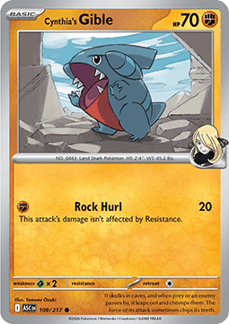 Ascended Heroes 109/217 Cynthia's Gible